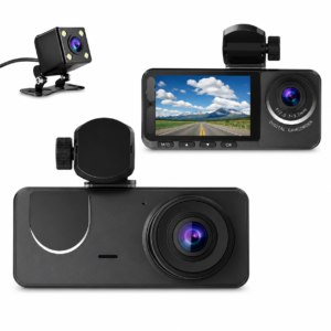 Full HD Dual Dash Cam Front & Rear Camera Night Vision Parking Monitor 3.0" Screen