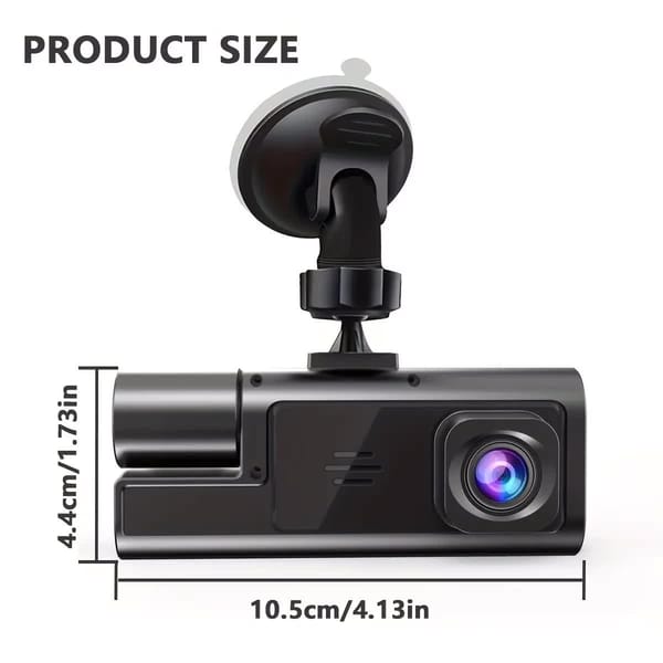 Dual Lens Dash Camera 1080P Front & 720P Interior Recording with Night Vision - Image 4