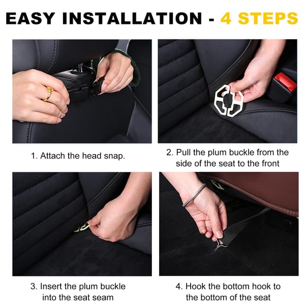 Car Back Seat Organiser with Foldable Tray Table Universal Rear Seat Storage Pocket Red - Image 3