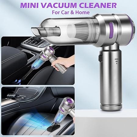 19000Pa Cordless Handheld Car Vacuum Cleaner & Air Blower Rechargeable Purple - Image 7
