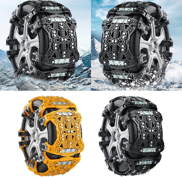 Universal Anti-Slip Snow Chains for Car Tyres Steel Plate Ice Snow Chain with Fitting Kit - Image 4