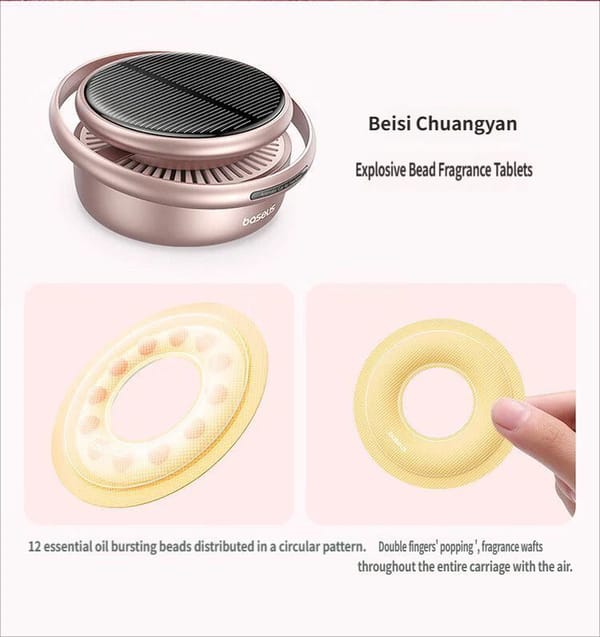 Pink Car Air Freshener Aromatherapy Diffuser Interior Fragrance Auto Vent Clip - Image 4