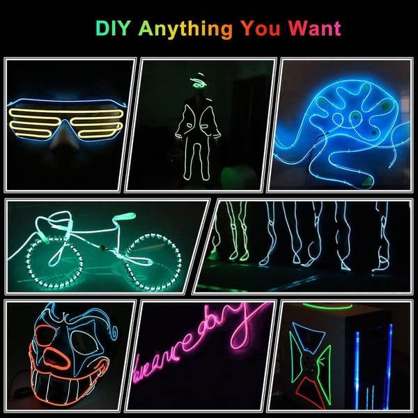 3M USB LED Car Interior Strip Light Neon Ambient Lighting Kit Red Dashboard Trim - Image 2