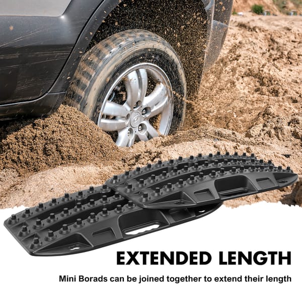 X-BULL Mini Recovery Tracks 4WD 4x4 Off Road Traction Boards Sand Mud Snow Black Pair - Image 6