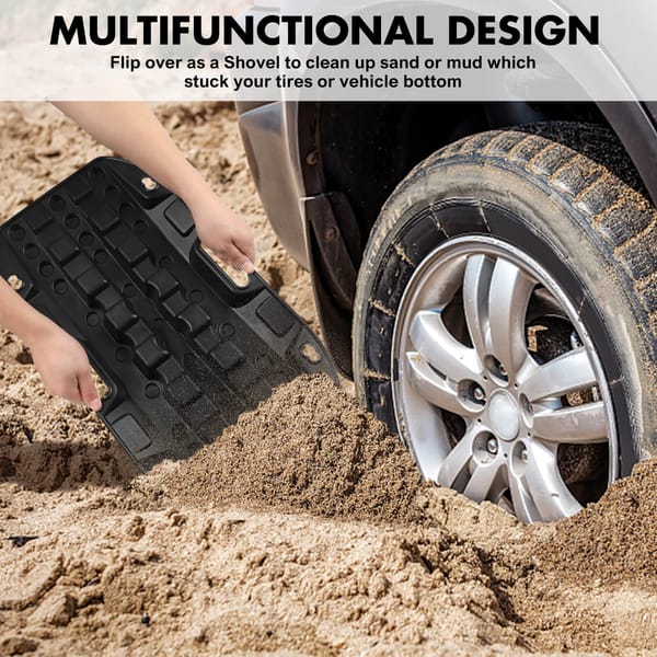 X-BULL Mini Recovery Tracks 4WD 4x4 Off Road Traction Boards Sand Mud Snow Black Pair - Image 8