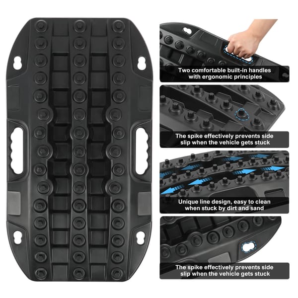 X-BULL Mini Recovery Tracks 4WD 4x4 Off Road Traction Boards Sand Mud Snow Black Pair - Image 9