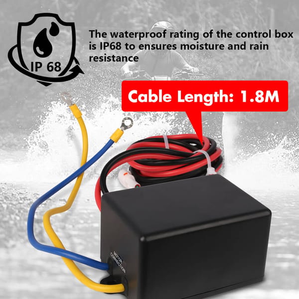 4500LB 12V Electric Recovery Winch Steel Cable with Wired & Wireless Remote for ATV UTV 4WD - Image 5