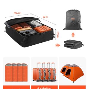 VEVOR Car Rooftop Cargo Carrier Bag, 21 Cubic Feet Cargo Carrier for Car Roof, 100% Waterproof 900D Oxford Cloth Roof Luggage Bag for All Vehicle with/without Rack- with Lock, Non-Slip Mat, Door Hooks