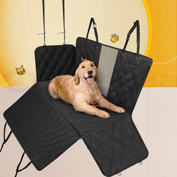 Waterproof Dog Car Seat Cover Hammock Non-Slip Pet Seat Protector with Seat Belt - Image 2