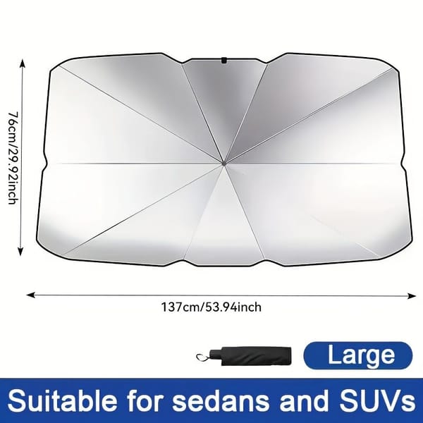 Car Windshield Sun Shade UV Protector Foldable Heat Blocker Front Windscreen Sunshade - Image 5