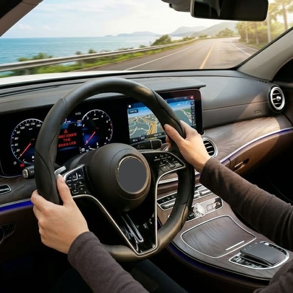 2 Pack Faux Leather Steering Wheel Cover Anti Slip Breathable Grip Protector Black - Image 2