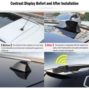 Universal Shark Fin Car Antenna FM AM Radio Aerial Waterproof Roof Antenna Black