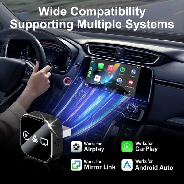 3-in-1 Wireless CarPlay & Android Auto Adapter with Mirror Link WiFi Bluetooth 5.0 - Image 5