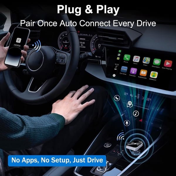 3-in-1 Wireless CarPlay & Android Auto Adapter with Mirror Link WiFi Bluetooth 5.0 - Image 3