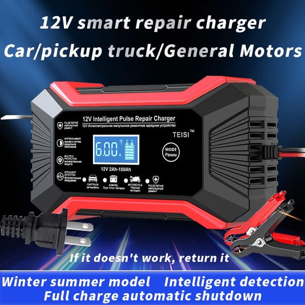12V 24V Smart Battery Charger Automatic Trickle Charger Maintainer Desulfator - Image 3