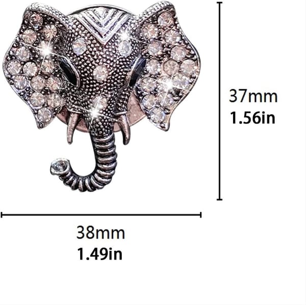 Crystal Elephant Car Air Vent Clip Rhinestone Air Freshener Holder Dashboard Decor - Image 3