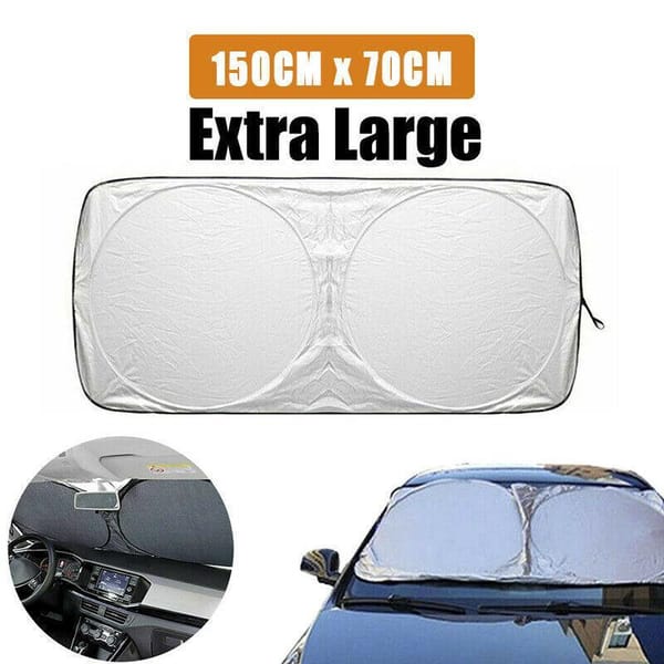Foldable Car Windshield Sunshade 150 x 70cm UV Block Front Windscreen Shade SUV Van - Image 2