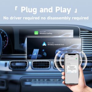 Wireless Android Auto Adapter Plug and Play USB Dongle White