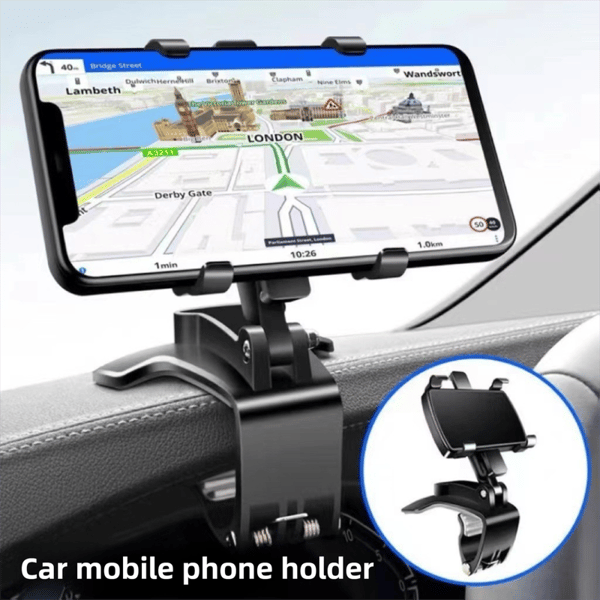 2 Pack 360° Rotating Car Phone Holder Universal Dashboard Rearview Mirror & Sun Visor Mount - Image 5