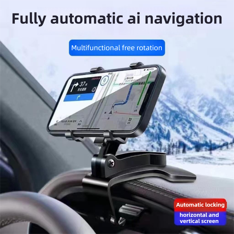 2 Pack 360° Rotating Car Phone Holder Universal Dashboard Rearview Mirror & Sun Visor Mount