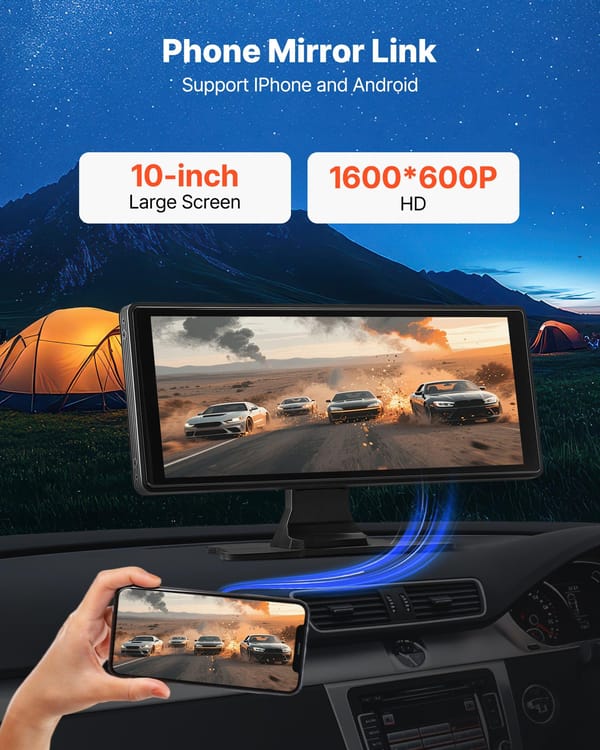 10.1" Car Stereo Apple CarPlay & Android Auto Touchscreen with Front & Rear Camera - Image 8