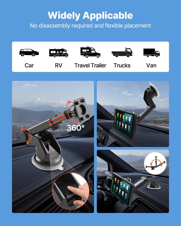10.1" Car Stereo Apple CarPlay & Android Auto Touchscreen with Front & Rear Camera - Image 7