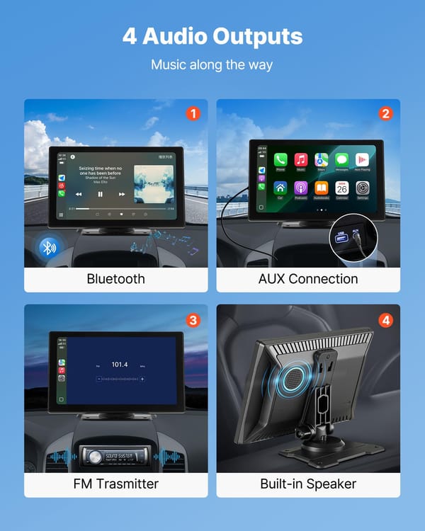 9" Car Stereo Apple CarPlay & Android Auto Touchscreen with Backup Camera - Image 9