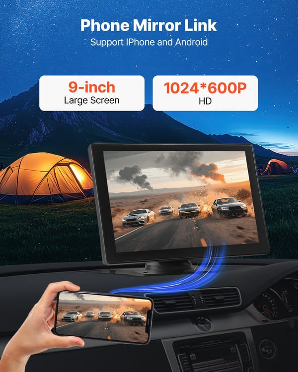 9" Car Stereo Apple CarPlay & Android Auto Touchscreen with Backup Camera - Image 8