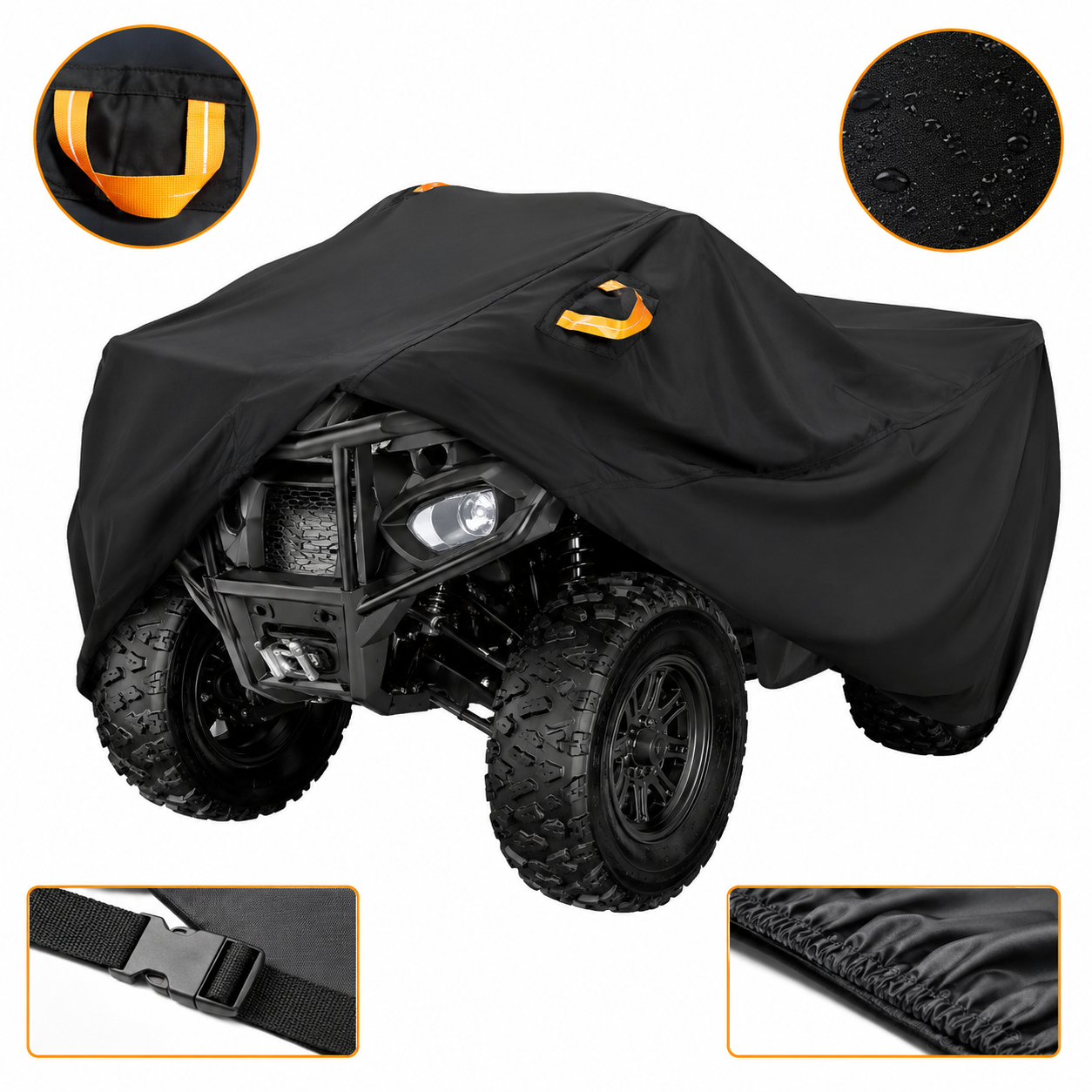210D Waterproof ATV Cover XXXL UV Resistant Quad Bike & Off Road Vehicle Cover