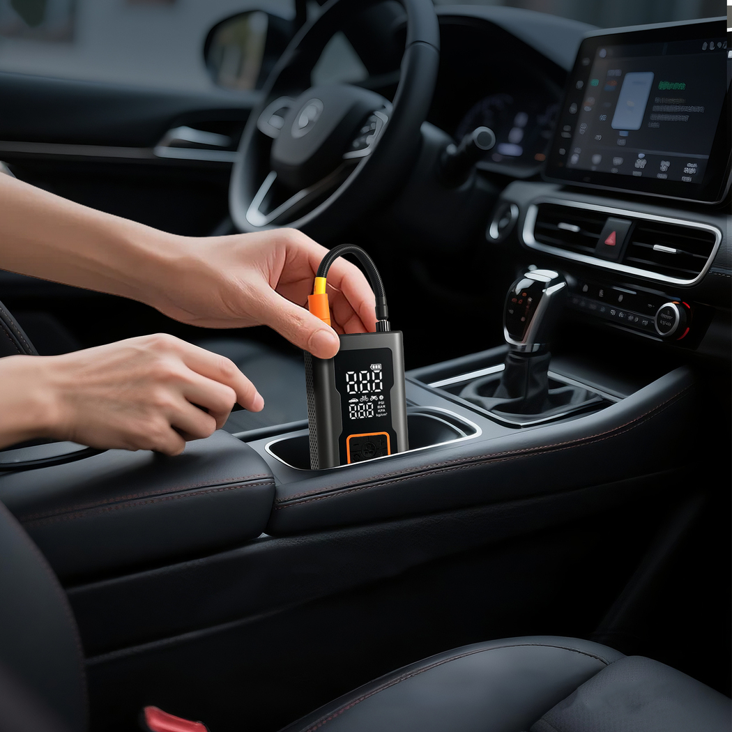 Traderight 150PSI Cordless Portable Tyre Inflator Air Compressor USB-C Rechargeable Digital Air Pump LED - Image 2