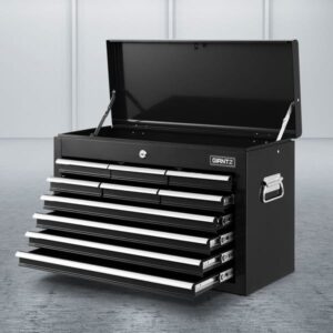 Giantz 10 Drawer Rolling Tool Chest & Cabinet Garage Workshop Storage Black