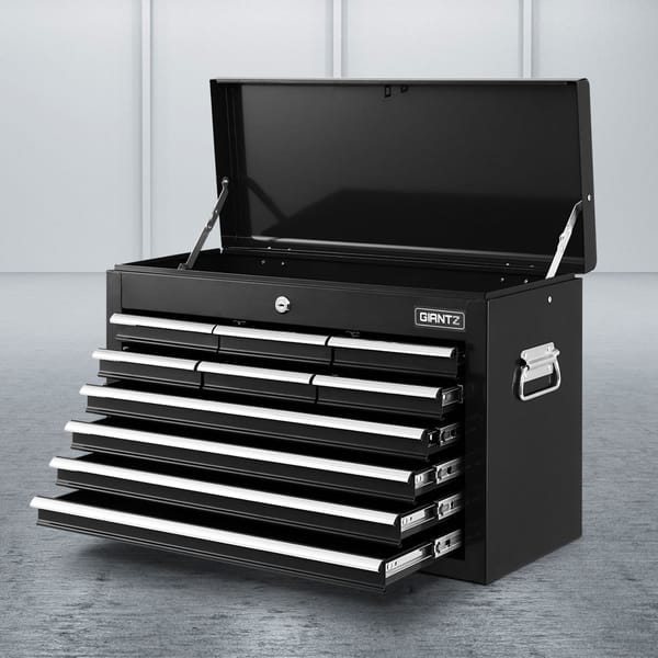 Giantz 10 Drawer Rolling Tool Chest & Cabinet Garage Workshop Storage Black