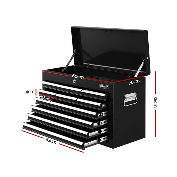 Giantz 10 Drawer Rolling Tool Chest & Cabinet Garage Workshop Storage Black - Image 8