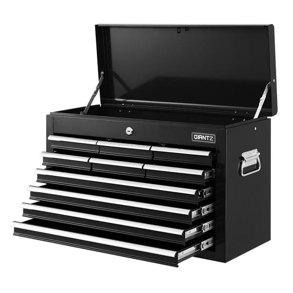 Giantz 10 Drawer Rolling Tool Chest & Cabinet Garage Workshop Storage Black - Image 2