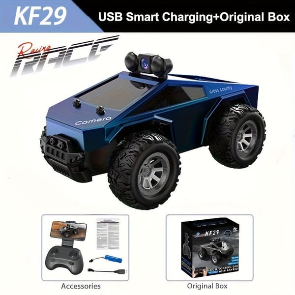KF29 FPV RC Truck with Camera 1:28 Scale 2.4GHz App Controlled Remote Control Car