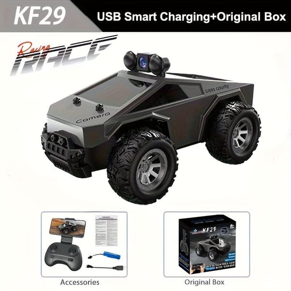 KF29 FPV RC Truck with Camera 1:28 Scale 2.4GHz App Controlled Remote Control Car - Image 9