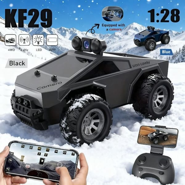 KF29 FPV RC Truck with Camera 1:28 Scale 2.4GHz App Controlled Remote Control Car - Image 6