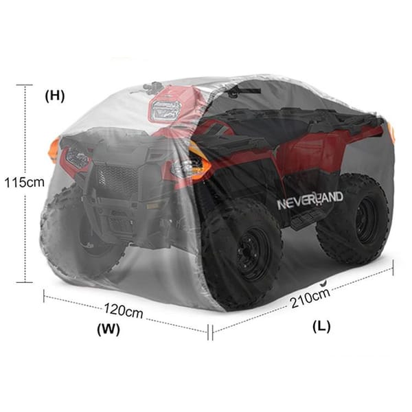 210D Waterproof ATV Cover XXXL UV Resistant Quad Bike & Off Road Vehicle Cover - Image 2