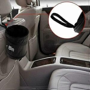 Black Portable Collapsible Car Bin Trash Can Car Bin | Car Accessories Car Gadgets Pop-up Leak Proof Trash