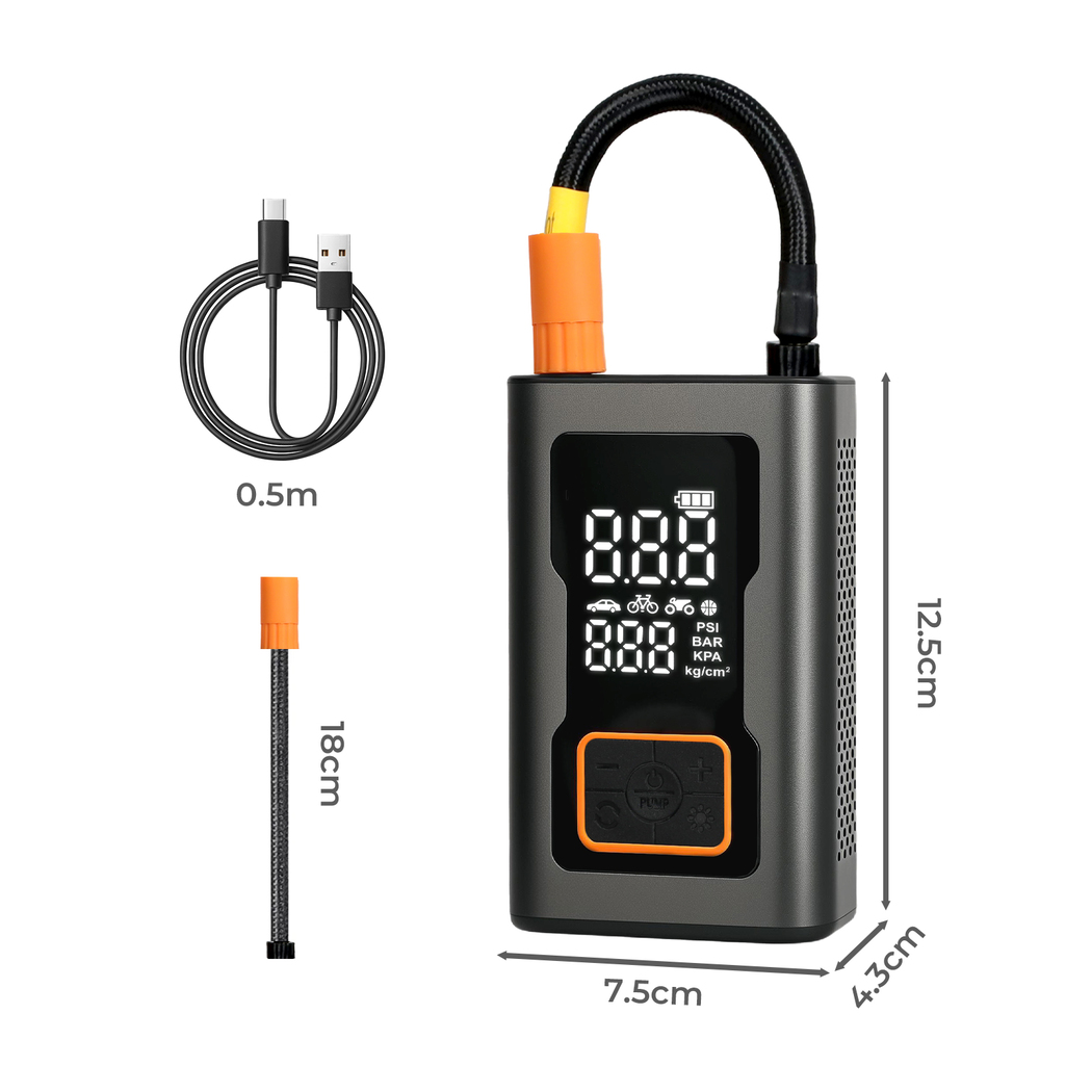 Traderight 150PSI Cordless Portable Tyre Inflator Air Compressor USB-C Rechargeable Digital Air Pump LED - Image 5