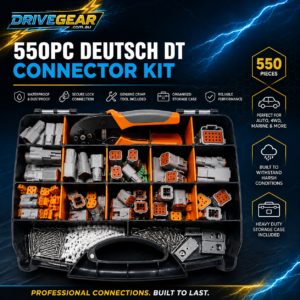 550 Piece Deutsch DT Connector Kit with Genuine Automotive Crimp Tool Waterproof Electrical Plug Set for Cars, 4WDs & Marine