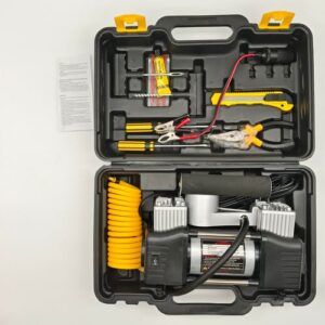 12V Twin Cylinder Air Compressor 150PSI Portable Tyre Inflator 4WD Car Truck Pump Kit