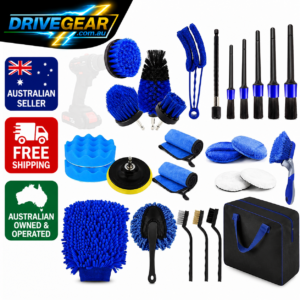 27-Piece Car Detailing Kit – Drill Brush, Polishing Pads & Cleaning Brushes for Interior, Wheels & Exterior