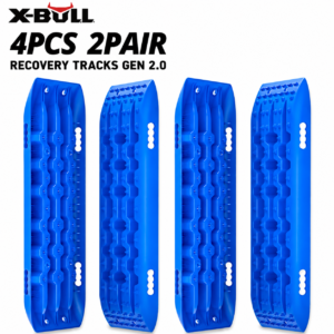 X-BULL Gen 2.0 Recovery Tracks 4 Pack 10T Sand Tracks Mud Snow Recovery Boards for 4WD Off Road Vehicles Blue