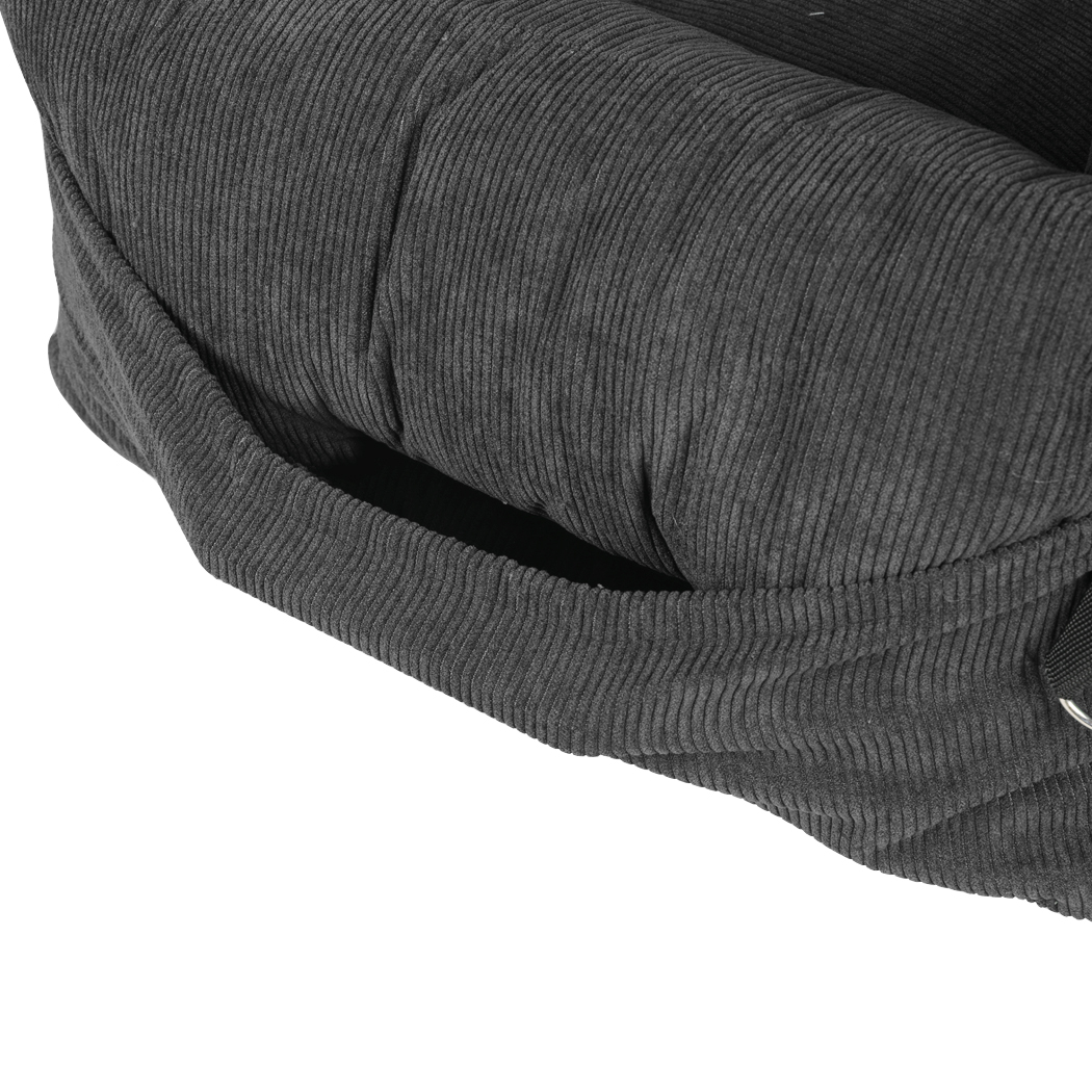 PaWz Pet Car Booster Seat Dog Car Bed Travel Carrier with Safety Belts – Medium & Large – Grey or Green - Image 11