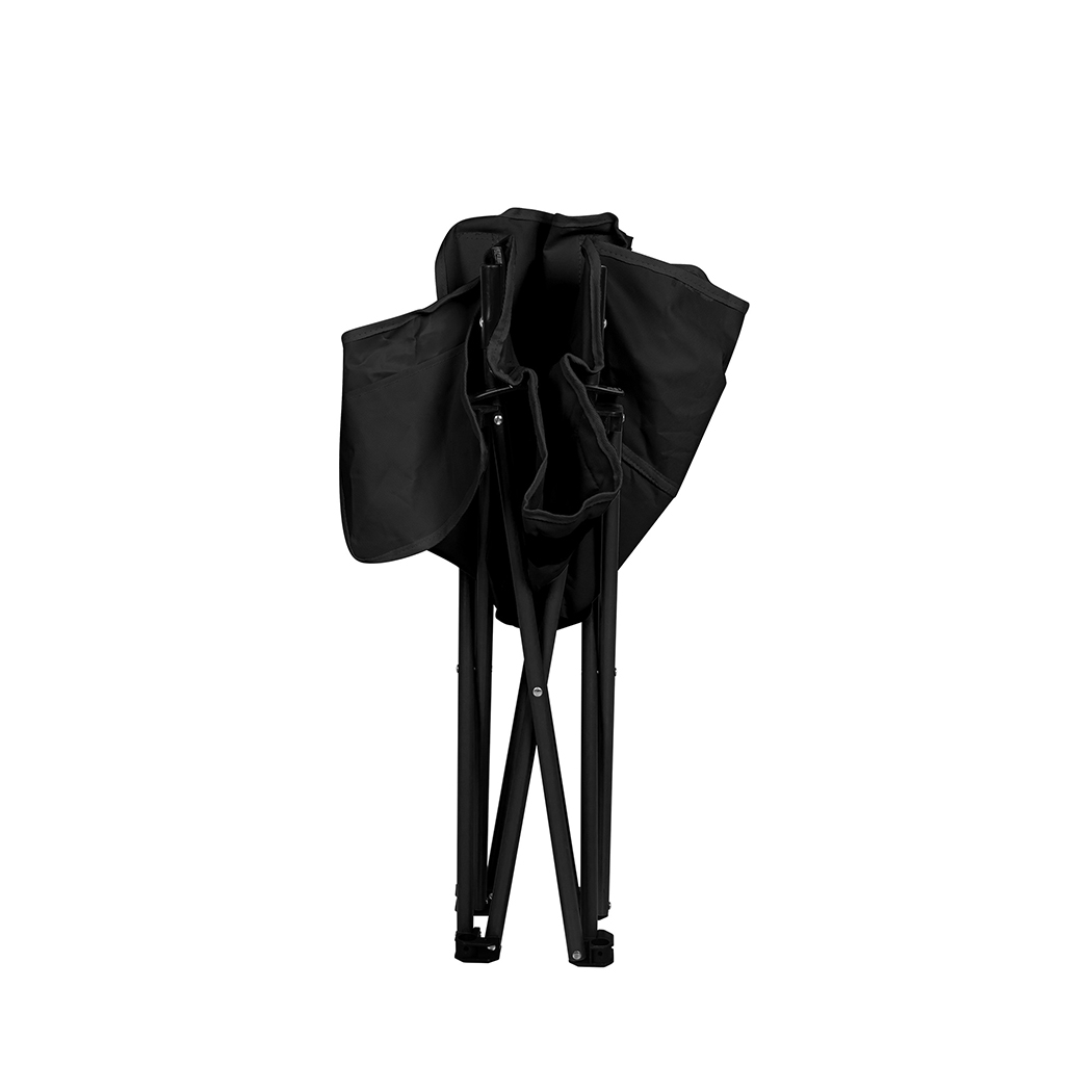 Levede Folding Moon Camping Chair Portable Outdoor Camping Chair Lightweight Black 130kg - Image 6