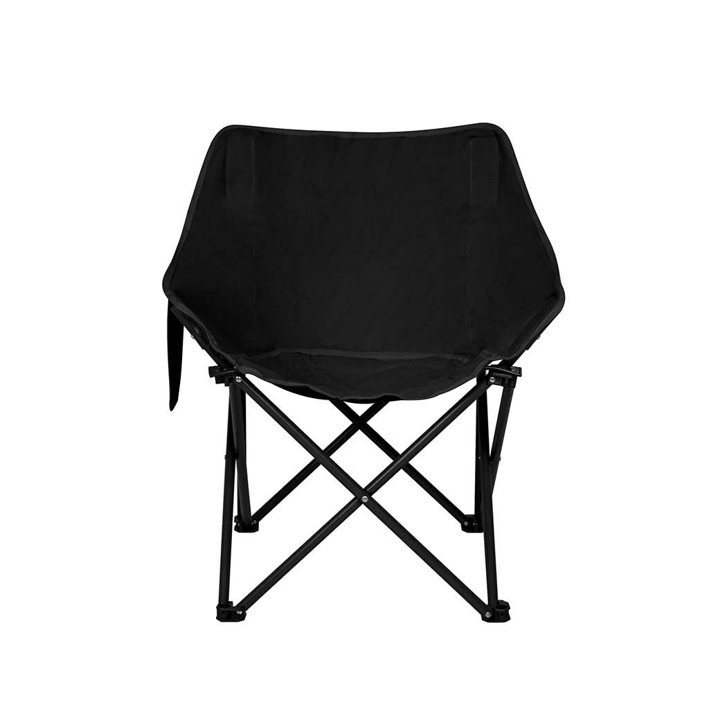Levede Folding Moon Camping Chair Portable Outdoor Camping Chair Lightweight Black 130kg - Image 5