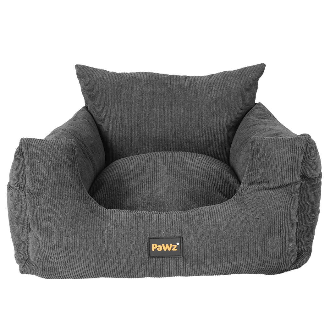 PaWz Pet Car Booster Seat Dog Car Bed Travel Carrier with Safety Belts – Medium & Large – Grey or Green - Image 6