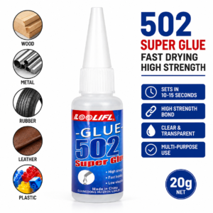 Loolifl 502 Super Glue 20g Fast Drying High Strength Instant Adhesive Clear