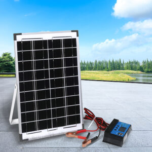 12V 10W Monocrystalline Solar Panel Kit USB Caravan Camping Boat Battery Charger Regulator